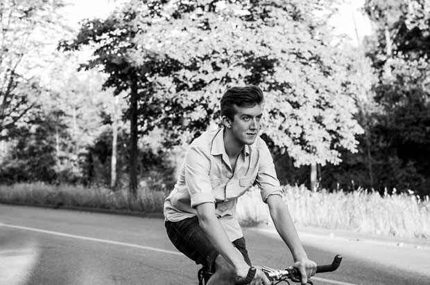 Kurtis riding his bike, Monterey