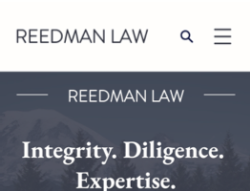 Thumbnail  Screenshot of Reedman Law website on mobile and tablet devices