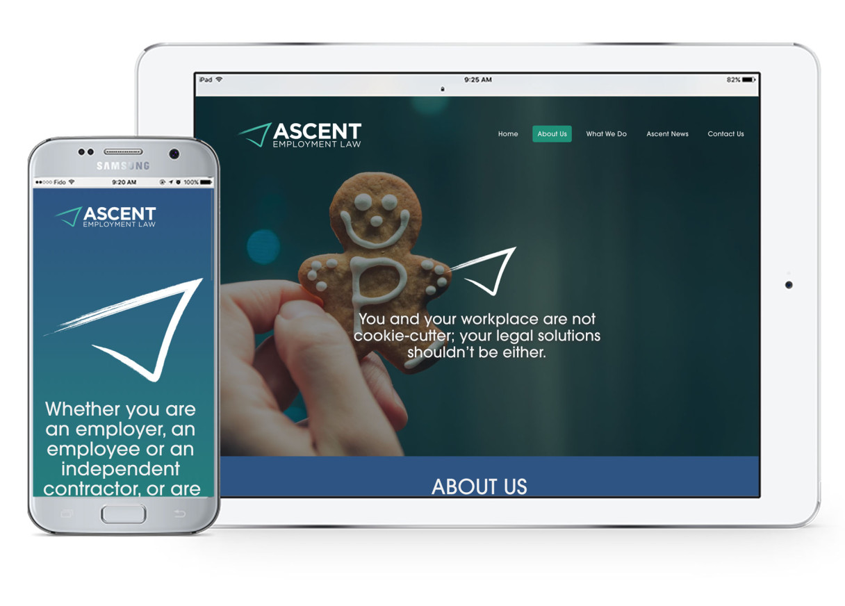 Image showing the Ascent home page on tablet and mobile phone