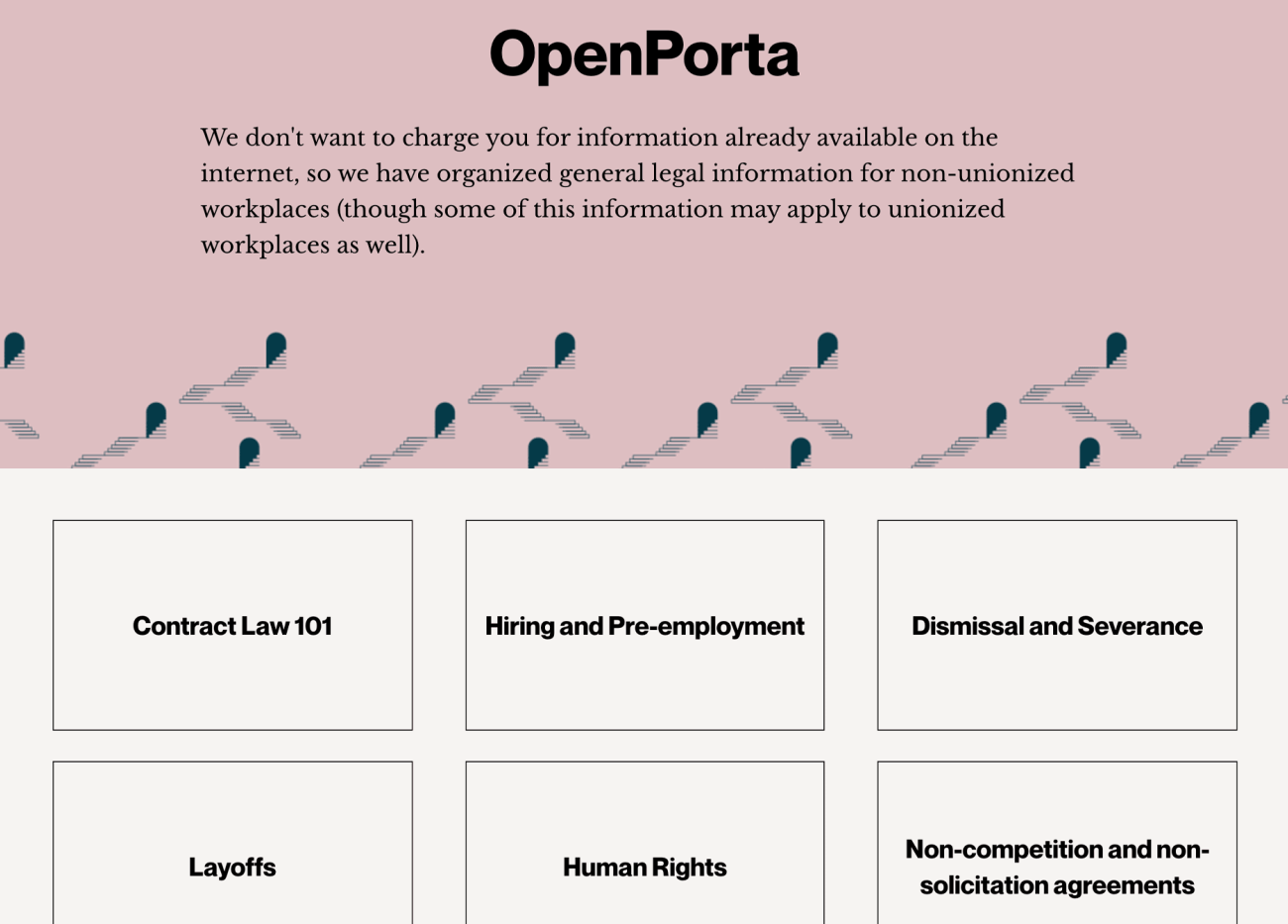 Screenshot of PortaLaw OpenPorta resource page