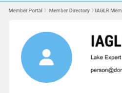 Thumbnail  Screenshot of an example IAGLR member directory profile