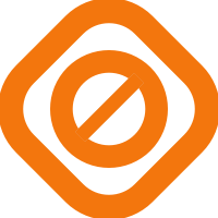 Circle with a line through it, surrounded by a diamond