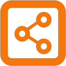 Three circles; two lines connect them